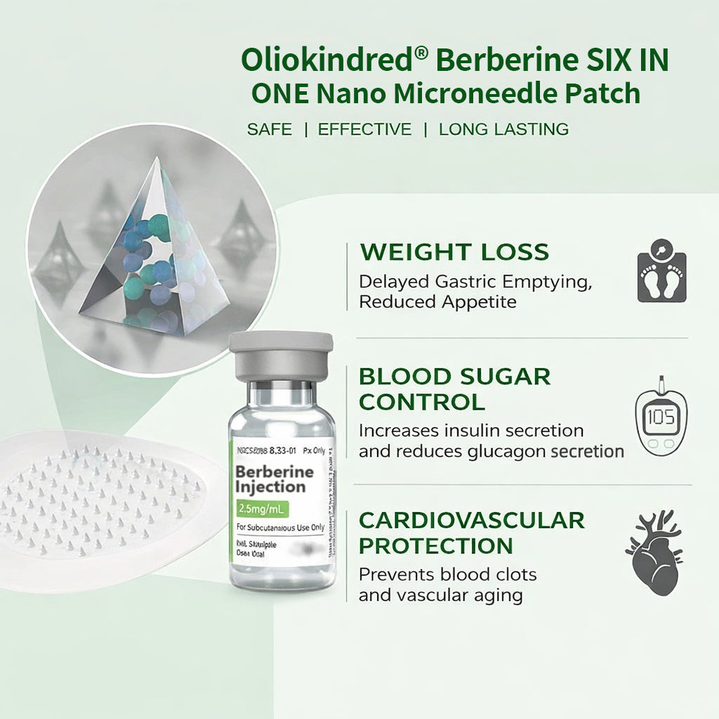 2026 Breakthrough: Lose Stubborn Fat While Keeping Skin Tight – New Oliokindred® BerberineExtract 6-in-1 Nano Microneedle Patch