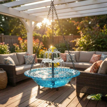 ✨2026 Spring special offer 50% off-🐦Solar Cascade Hanging Bird Bath Fountain🔥