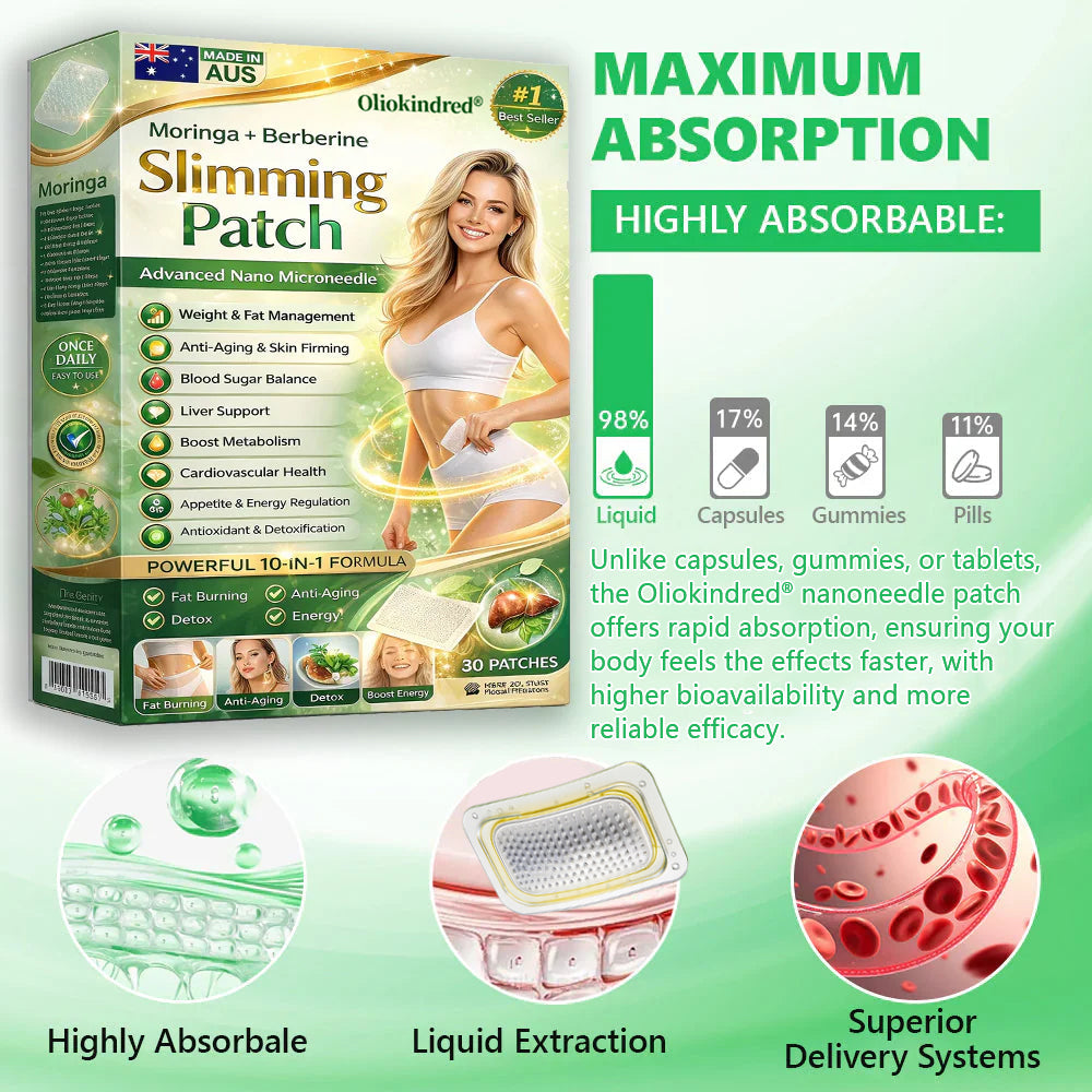 2026 Breakthrough: Lose Stubborn Fat While Keeping Skin Tight – New Oliokindred® BerberineExtract 6-in-1 Nano Microneedle Patch