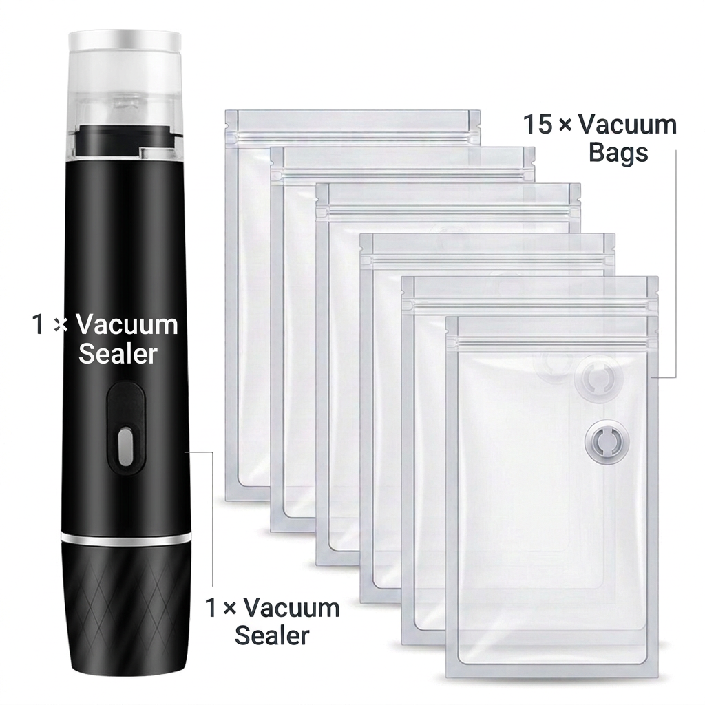 Mini Handheld Vacuum Sealer – Compact Storage & Travel Solution