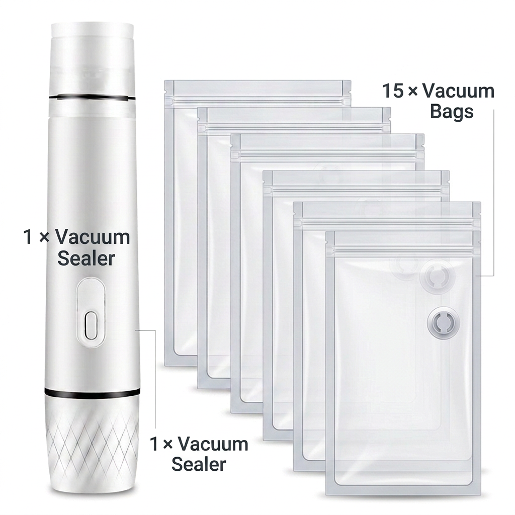 Mini Handheld Vacuum Sealer – Compact Storage & Travel Solution