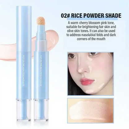 Concealer & Foundation mit Doppeleffekt Augen-Concealer – 24 Stunden lang haltbar, hohe Deckkraft, mattes Finish.