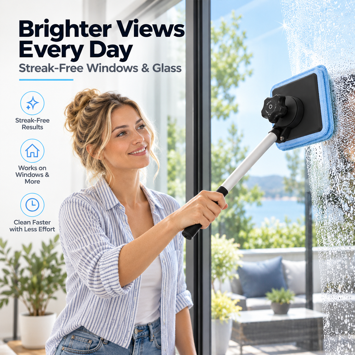 🚗✨ Dual-Sided Magnetic Windshield Cleaner – Clean Both Sides at Once