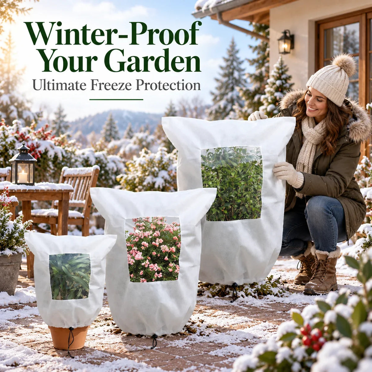 Plant Frost Cover Nonwoven Reusable Warm Shrubs Blanket