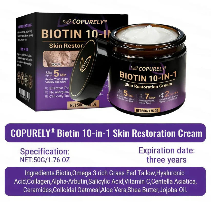 🔥LAST DAY 50% OFF - COPURELY® Biotin 10-in-1 Skin Restoration Cream
