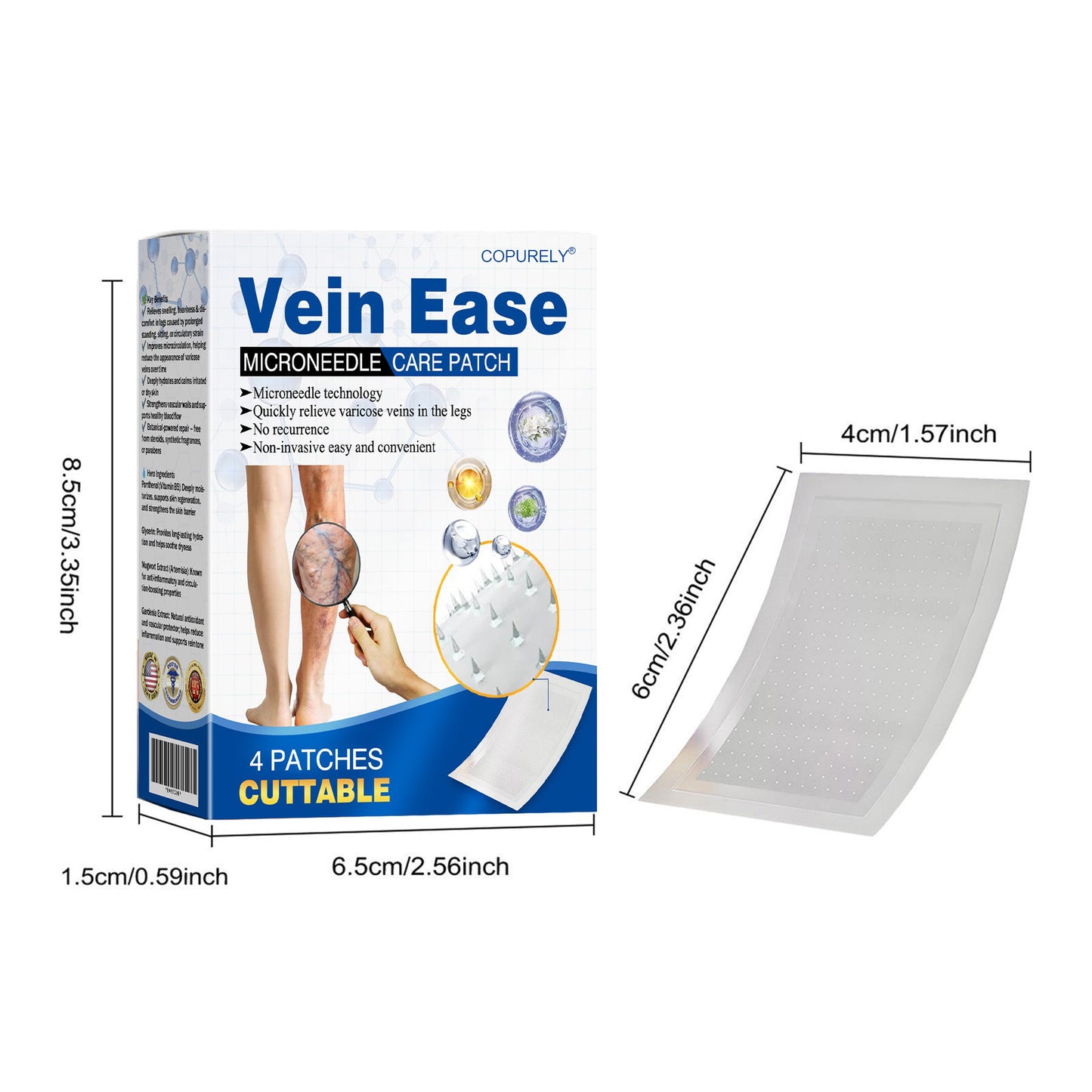 🇺🇸👨‍⚕️🔥COPURELY® VeinEase Microneedle Care Patch⚡Instant Relief, Long-Term Results
