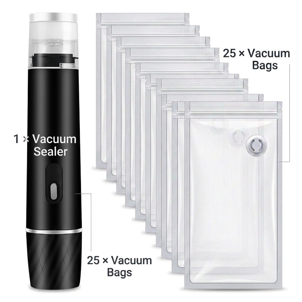 Mini Handheld Vacuum Sealer – Compact Storage & Travel Solution
