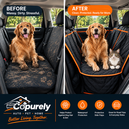 Copurely Waterproof Pet Car Seat Cover – Easy-Clean Quilted Back Seat Protector