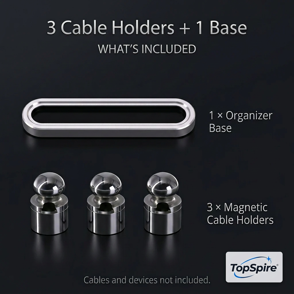 Magnetic Cable Organizer|Adjustable Fit · Magnetic Hold · Premium Finish