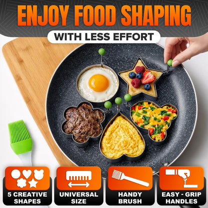 5 Counts Set Fried Egg Rings Molds