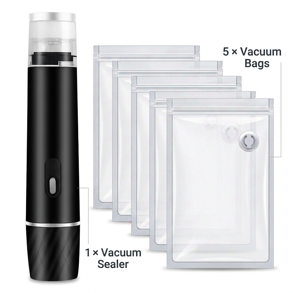 Mini Handheld Vacuum Sealer – Compact Storage & Travel Solution