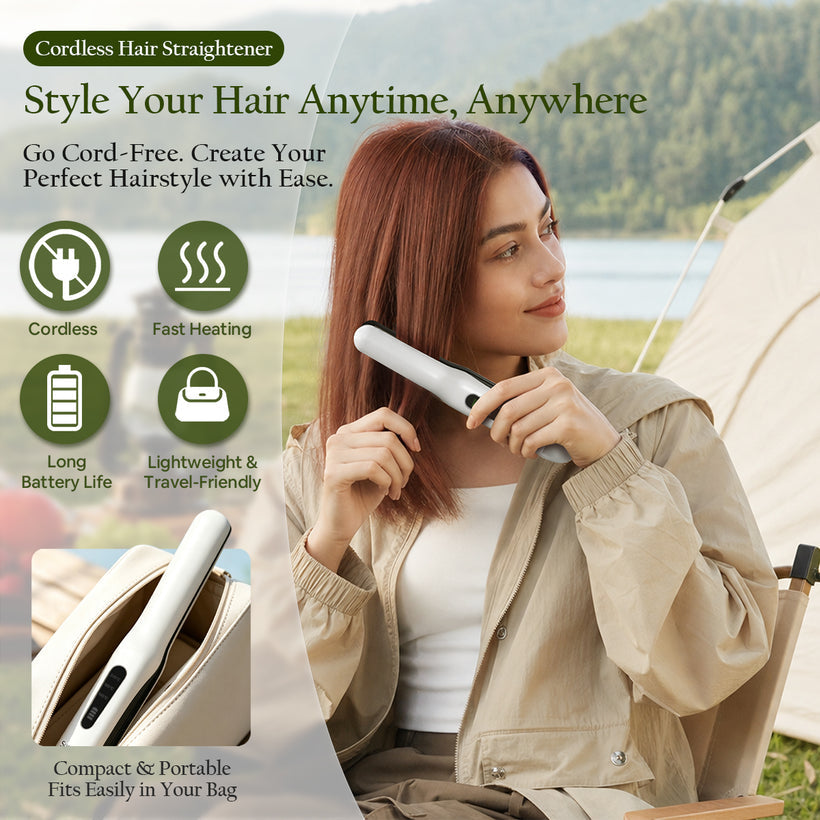 Cordless 2-in-1 Mini Hair Straightener & Curler