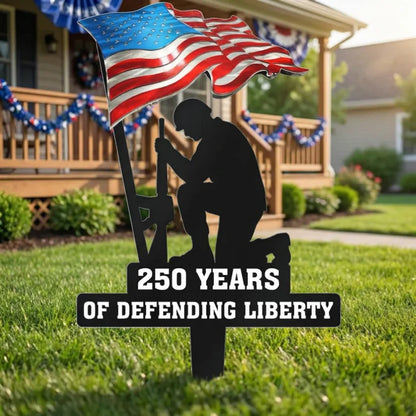 🥇 250 Years of Defending Liberty Metal Garden Stake