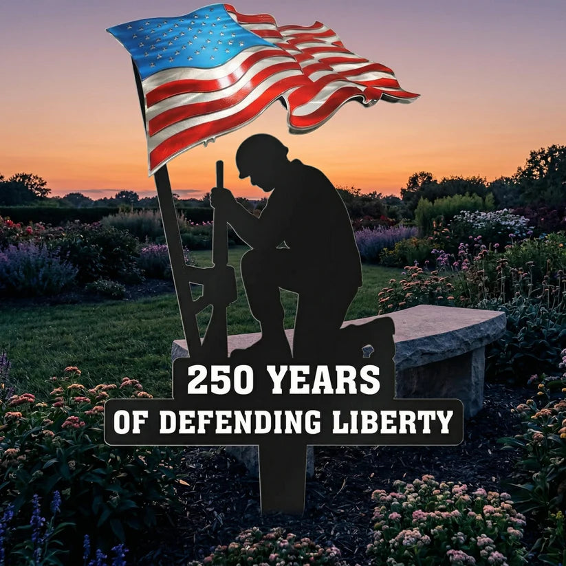 🥇 250 Years of Defending Liberty Metal Garden Stake
