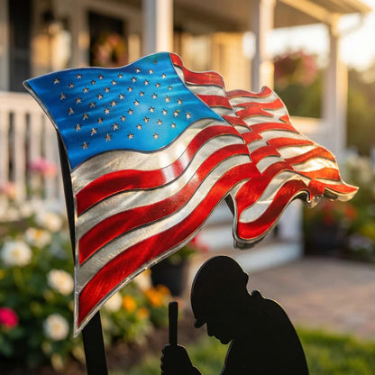 🥇 250 Years of Defending Liberty Metal Garden Stake