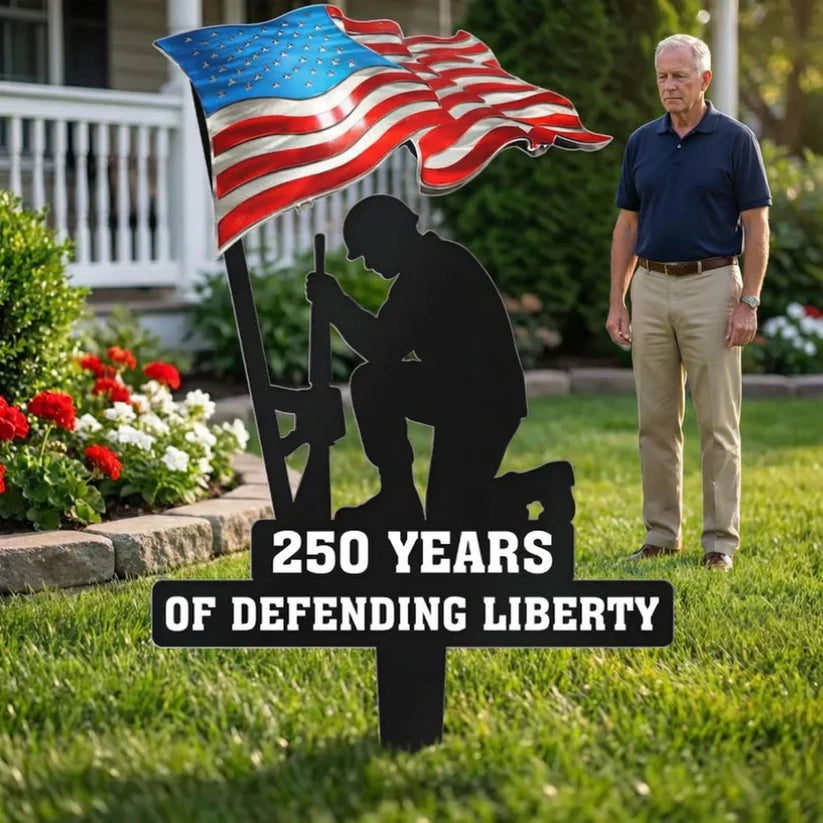 🥇 250 Years of Defending Liberty Metal Garden Stake