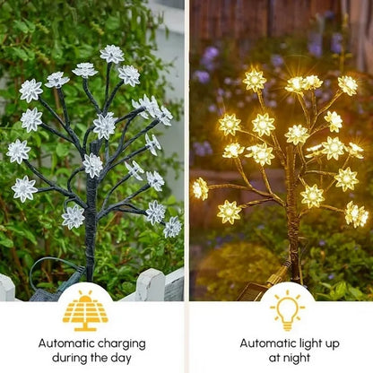 Outdoor Waterproof Cherry Blossom Multicolor Solar Garden Lights🌞💡