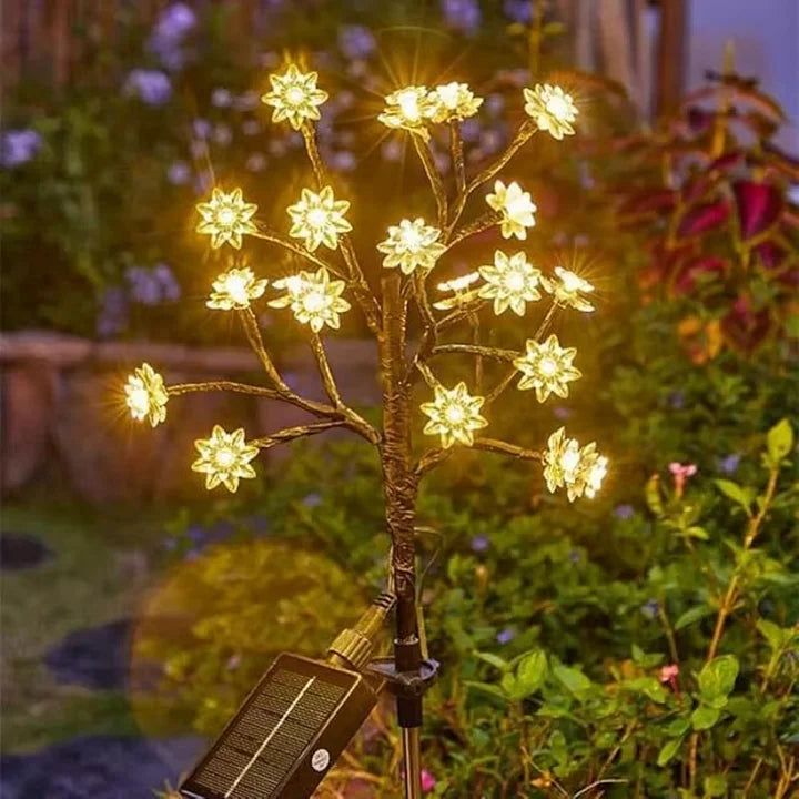Outdoor Waterproof Cherry Blossom Multicolor Solar Garden Lights🌞💡