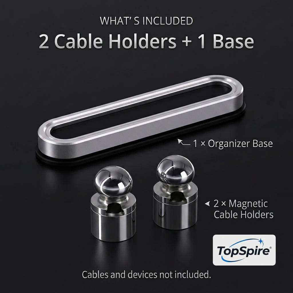 Magnetic Cable Organizer|Adjustable Fit · Magnetic Hold · Premium Finish