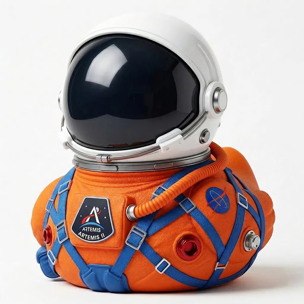 🔥🦆Limited Edition Artemis II Mission Moon Launch Commemorative Astronaut Duck