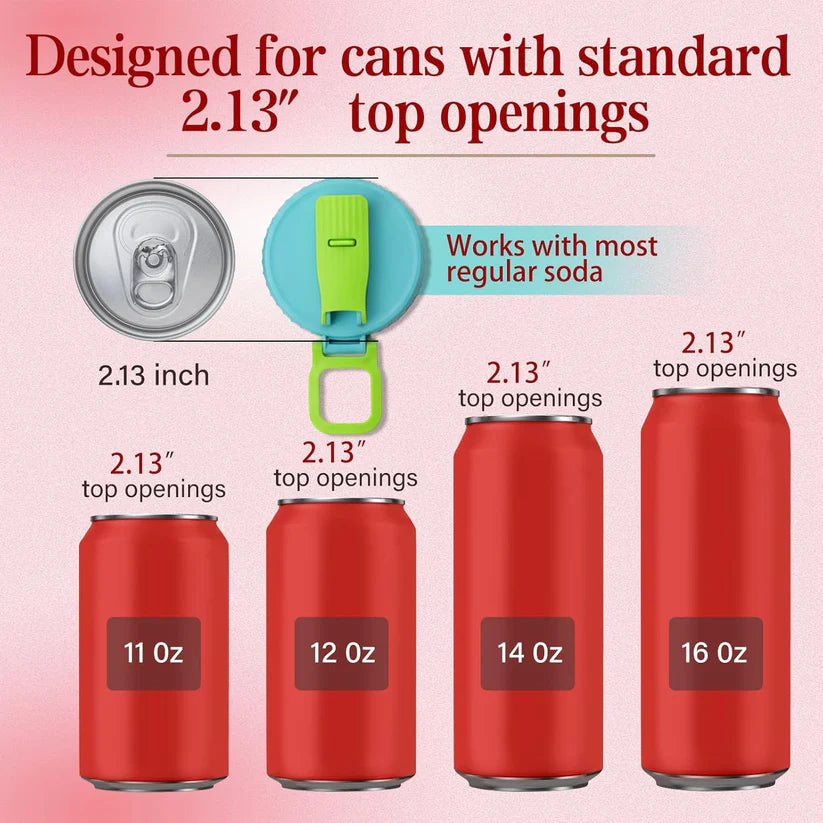 Spill-Proof Soda Lids with Reusable Straws