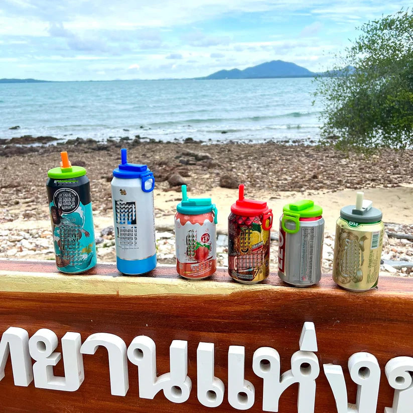 Spill-Proof Soda Lids with Reusable Straws