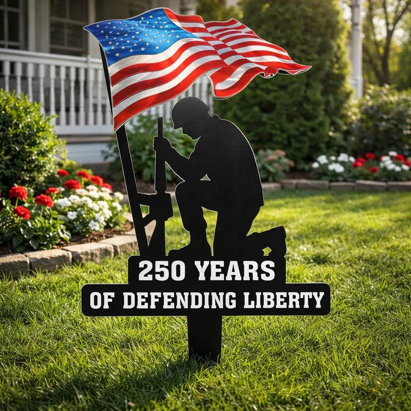 🥇 250 Years of Defending Liberty Metal Garden Stake