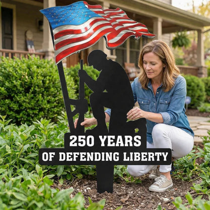 🥇 250 Years of Defending Liberty Metal Garden Stake