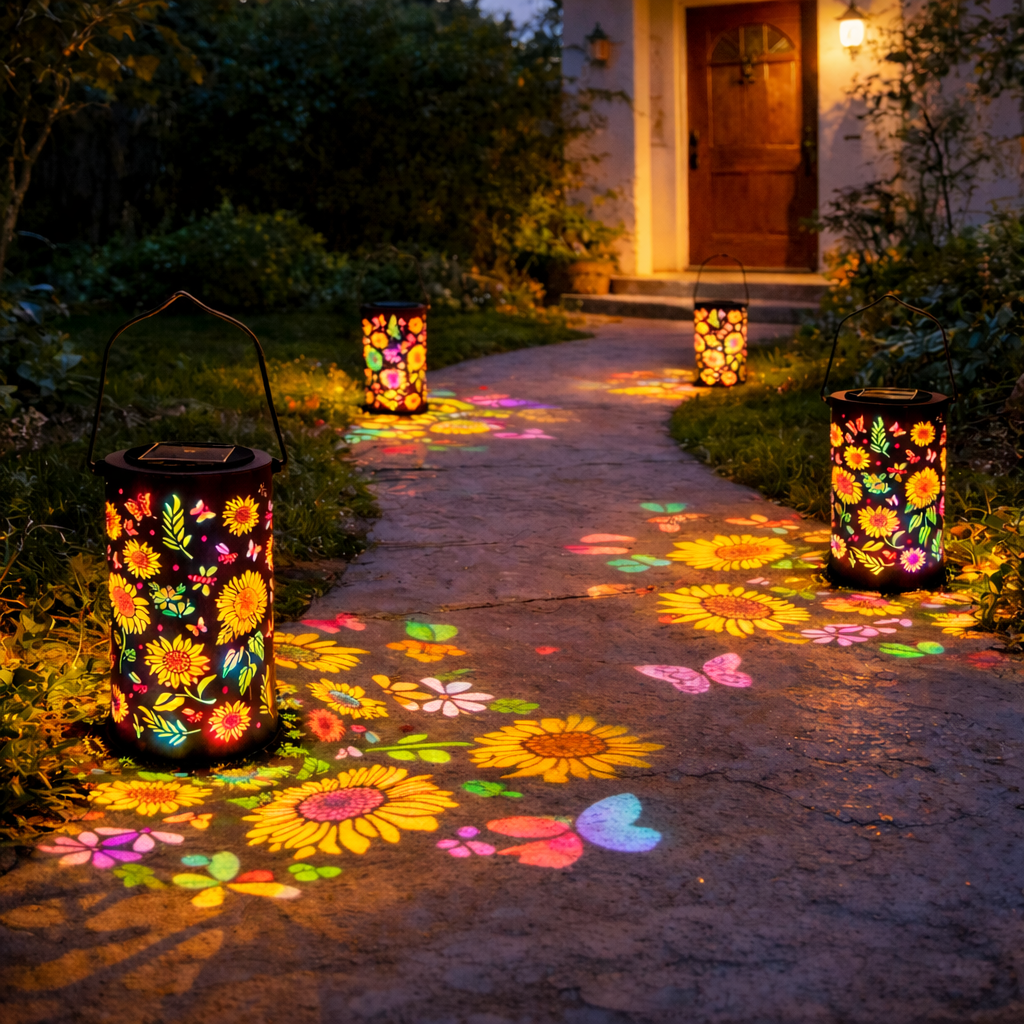 🔥HOT SALE 49% OFF-🌞Colorful Sunflower Glow Solar Garden Lantern