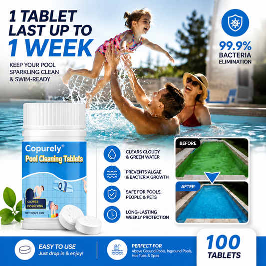 The Next-Gen Pool Purifier is here ✨ 2X Stronger Algae Control, Gentle & Safe for Kids! 👨‍👩‍👧‍👦