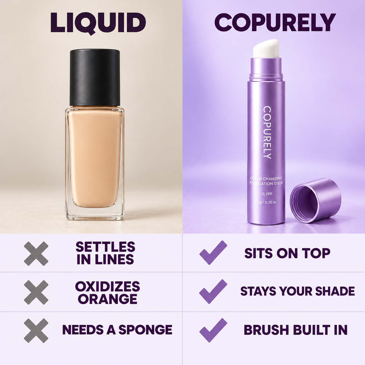 Korea 2 in 1 Color Changing Foundation Stick