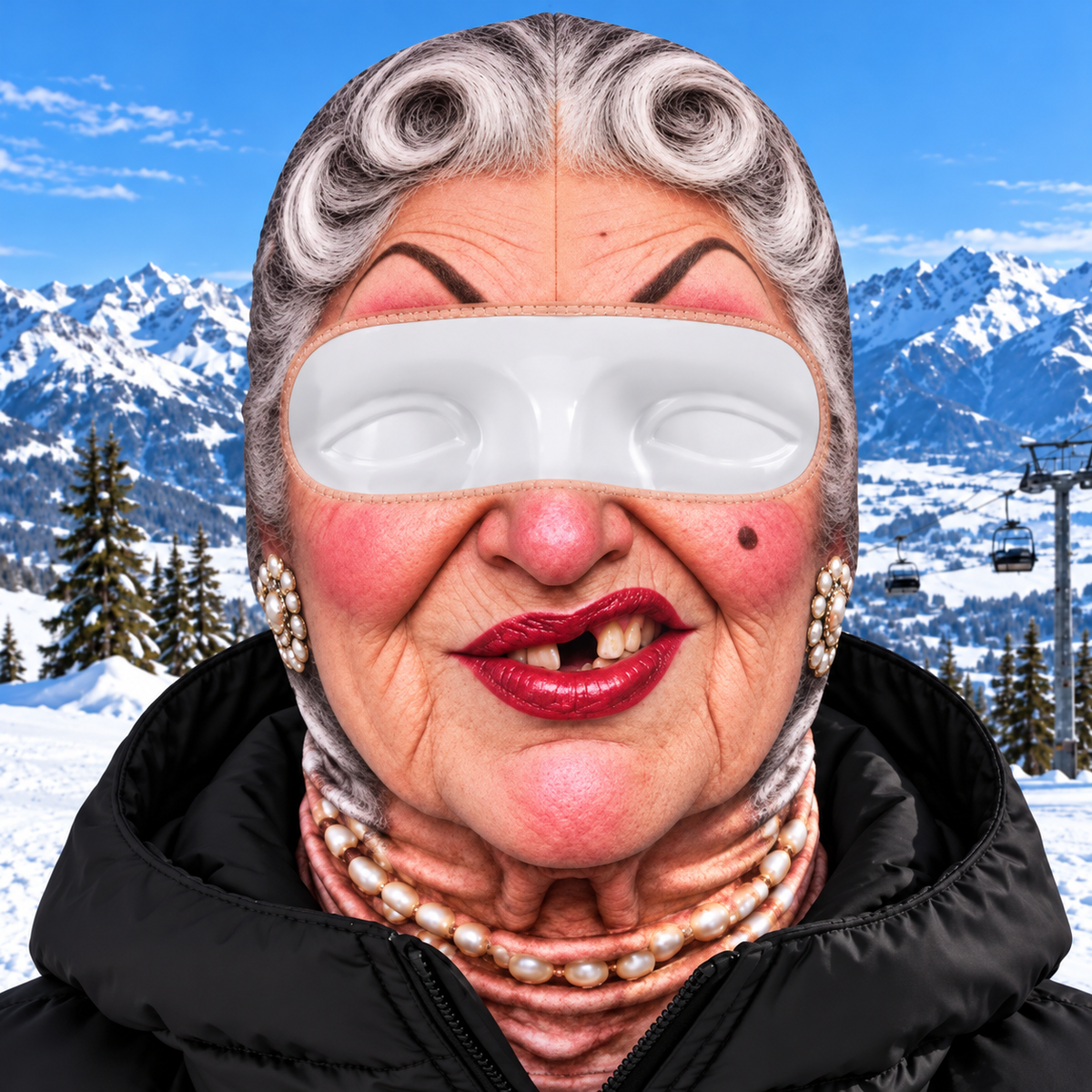 Custom Funny Ski Mask - Personalized Birthday Gifts For Ski Lovers - Born For The Slopes