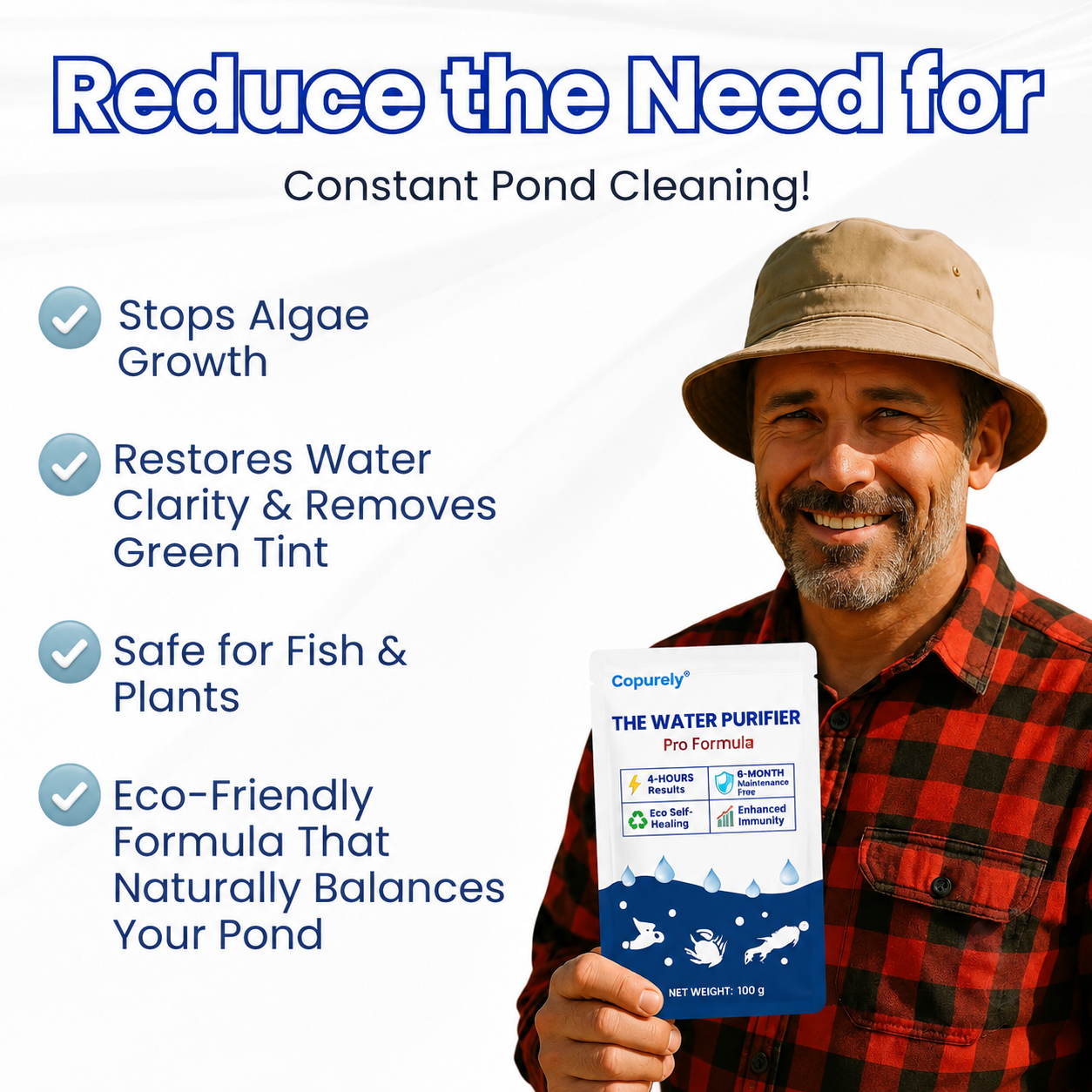 ✨ From Green to Clean Overnight! |⏱️ Crystal Clear in 24 Hours! | Copurely®The Water PurifierPro Formula
