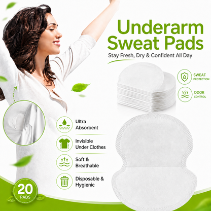 100PCS Disposable Underarm Sweat Pads
