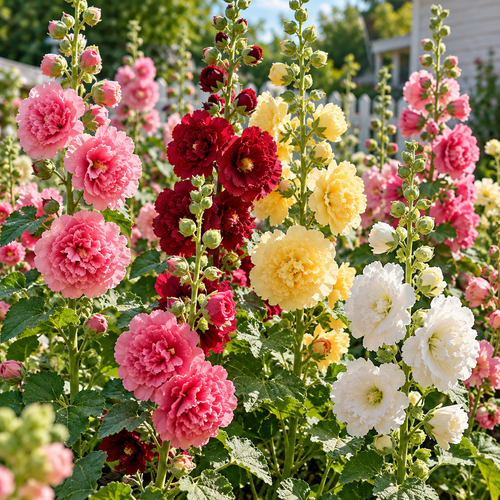 🌺 Grow Rare Double Hollyhock — The Most Wanted Flower of 2026