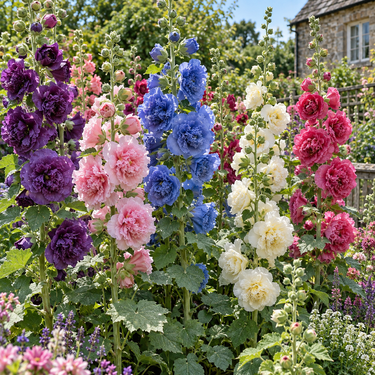 🌺 Grow Rare Double Hollyhock — The Most Wanted Flower of 2026