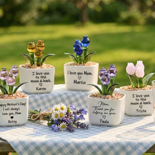 Glass Everlasting Tulips