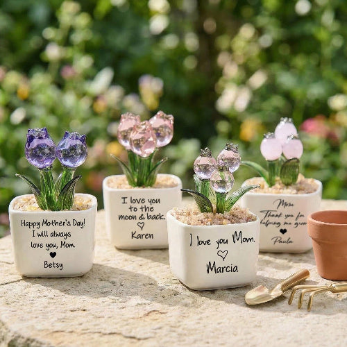 Glass Everlasting Tulips