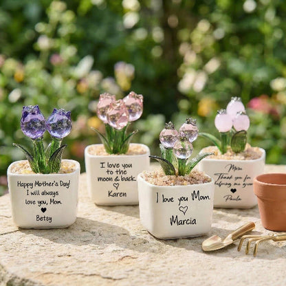 Glass Everlasting Tulips