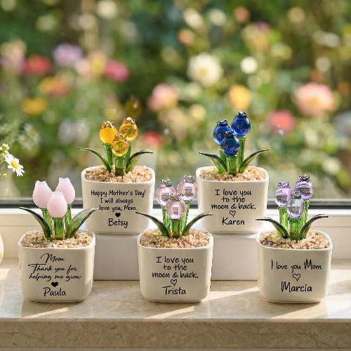 Glass Everlasting Tulips