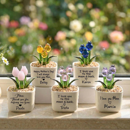Glass Everlasting Tulips
