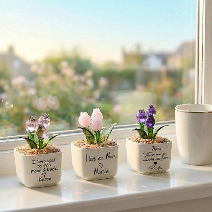 Glass Everlasting Tulips