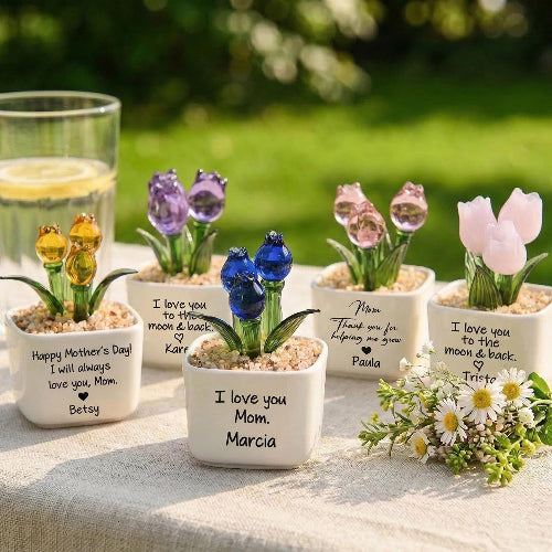 Glass Everlasting Tulips