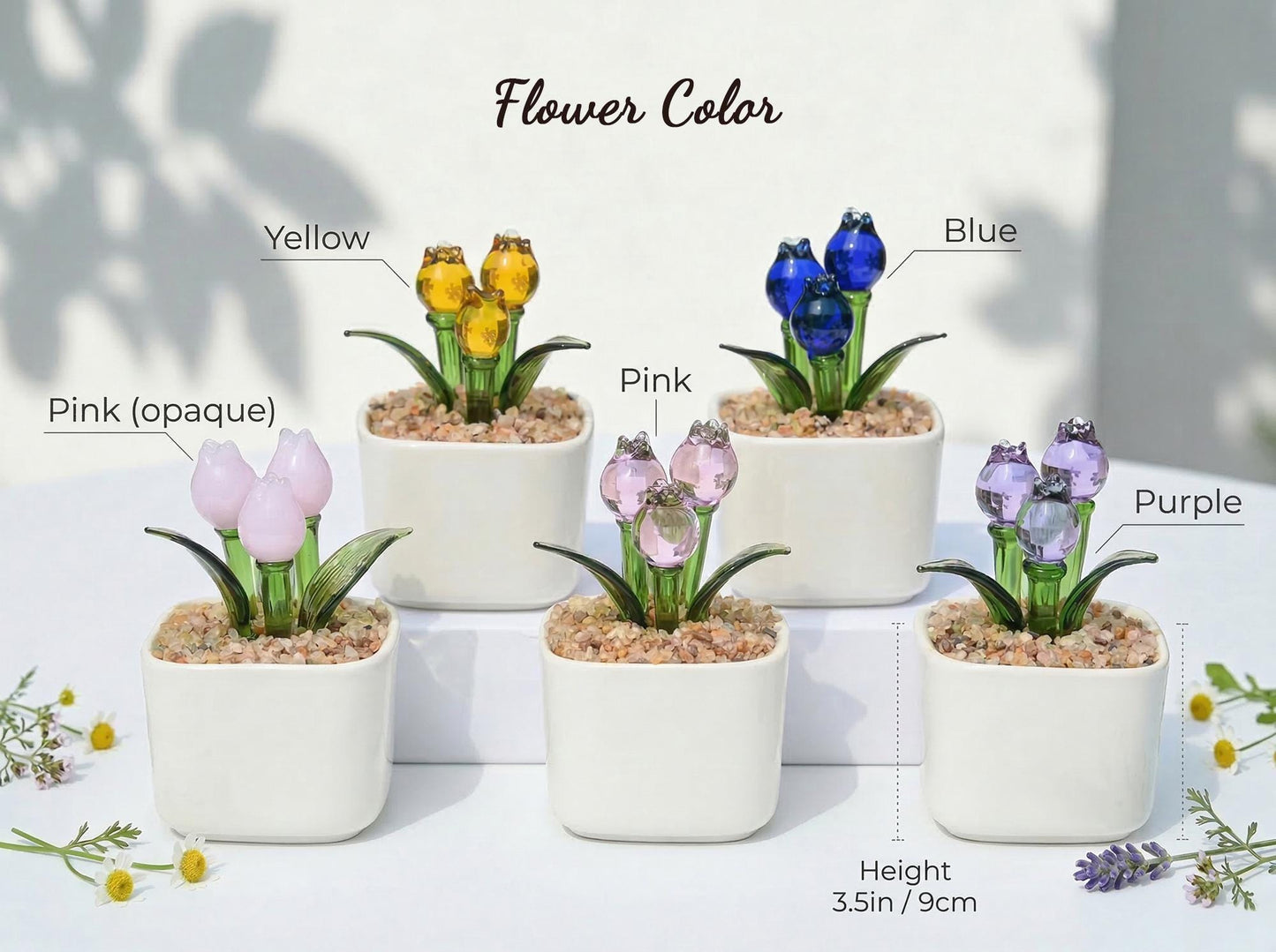 Glass Everlasting Tulips