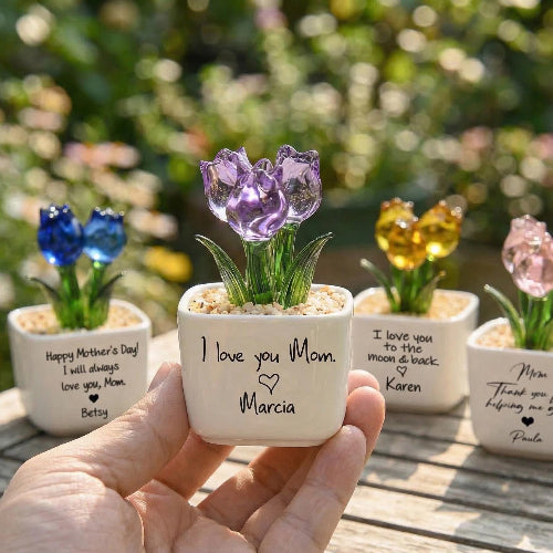 Glass Everlasting Tulips