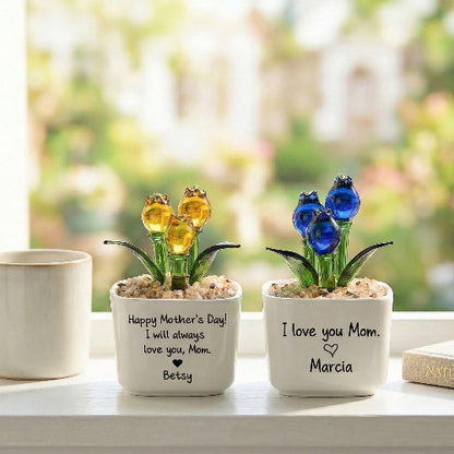 Glass Everlasting Tulips
