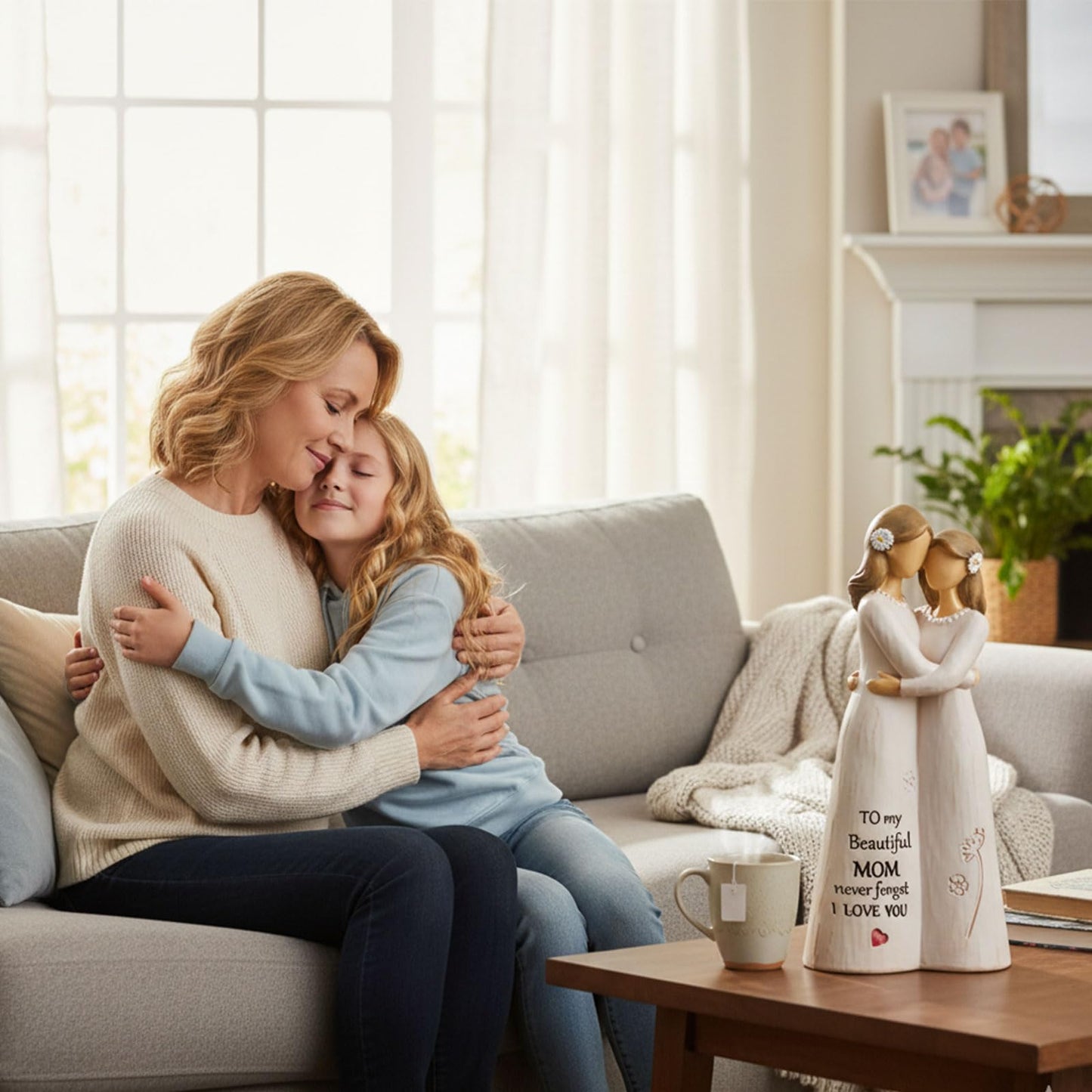 Mother Daughter Figurine