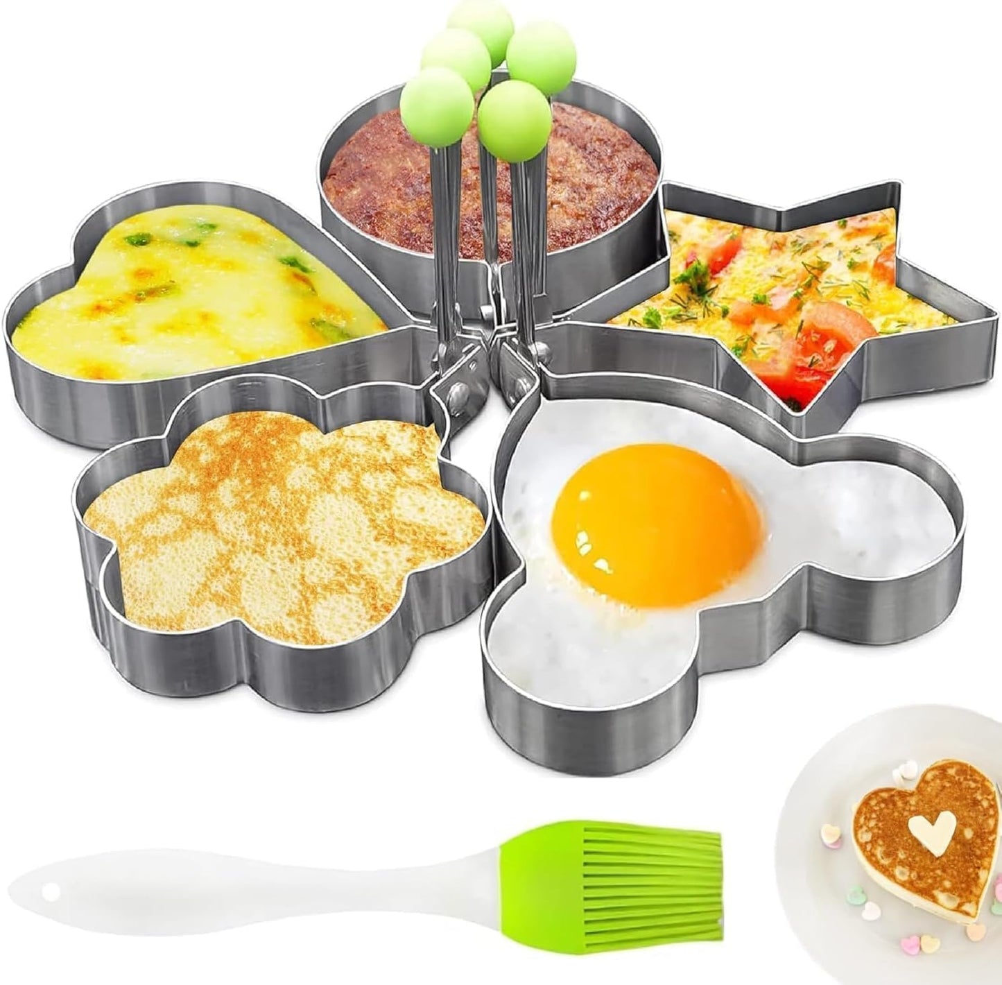5 Counts Set Fried Egg Rings Molds