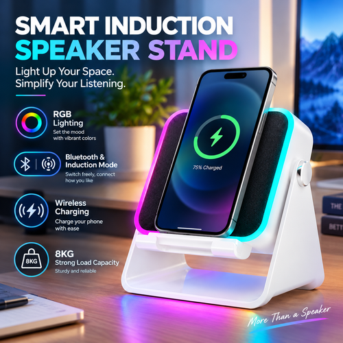 RGB Wireless Charging Speaker Stand