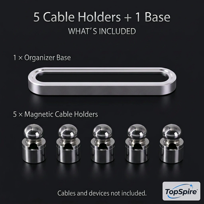 Magnetic Cable Organizer|Adjustable Fit · Magnetic Hold · Premium Finish